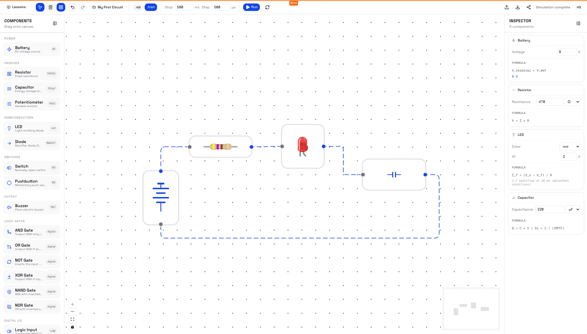 TinkerSim app light mode